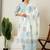Blue hand block printed cotton suit set