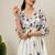 Lavender floral hand block printed cotton dress