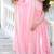 baby pink embroidery silk blend  full stitched anarkali suit 