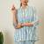 Blue hand block printed cotton co-ord set