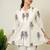 Lavender floral hand block printed cotton co-ord set