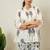 Lavender floral hand block printed cotton co-ord set