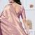 royal onion putple all over woven zari tissue silk blend party wear saree with blouse
