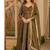 gold jacquard floral full stitched anarkali suit 