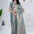 royal sky blue colour all over woven zari tissue silk blend party wear saree with blouse