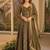 gold jacquard floral full stitched anarkali suit 