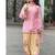 aqua blue print cotton full stitched farshi salwar