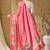 Gajari abstract printed satin ethnic saree