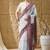 Wine kalamkari cotton silk ethnic saree
