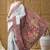 Wine kalamkari cotton silk ethnic saree