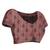 Wine kalamkari cotton silk ethnic saree