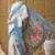 Sky kalamkari cotton silk ethnic saree