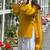 yelllow print cotton full stitched farshi salwar
