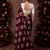Maroon floral chiffon ethnic saree