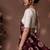 Maroon floral chiffon ethnic saree