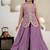 lavender embroidery silk blend   full stitched sharara plazo