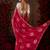 Magenta floral chiffon ethnic saree