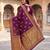 Women's wine soft silk banarasi saree with unstitched blouse