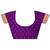 Women's purple soft silk banarasi saree with unstitched blouse