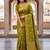 Women's light green soft silk banarasi saree with unstitched blouse