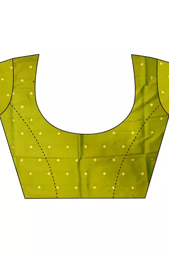women's light green soft silk blend saree with unstitched blouse