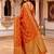 Women's red soft silk banarasi saree with unstitched blouse