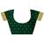 Women's dark green soft silk banarasi saree with unstitched blouse