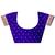 Women's royal blue soft silk banarasi saree with unstitched blouse