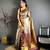 Women's purple soft silk leheriya saree with unstitched blouse