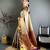 Women's purple soft silk leheriya saree with unstitched blouse