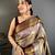 Women's purple soft silk leheriya saree with unstitched blouse
