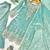 sea green color embroidery sequin cording work and real mirror handwork silk blend kurti palazzo set