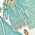 sea green color embroidery sequin cording work and real mirror handwork silk blend kurti palazzo set