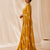 Orange floral chiffon ethnic saree