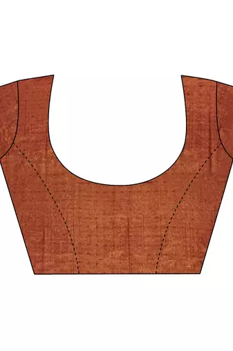 women's red soft silk blend saree with unstitched blouse