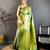 Women's light green soft silk leheriya saree with unstitched blouse