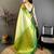 Women's light green soft silk leheriya saree with unstitched blouse
