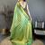 Women's light green soft silk leheriya saree with unstitched blouse