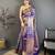 Women's purple soft silk leheriya saree with unstitched blouse