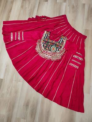 Rani Pink Roman Chaniya Choli - Free Size  7