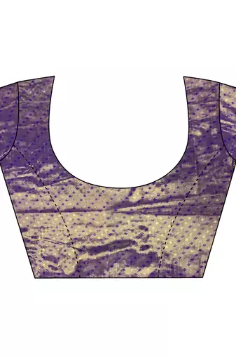 women's purple soft silk blend saree with unstitched blouse