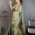 Women's green soft silk leheriya saree with unstitched blouse