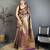 Women's wine soft silk leheriya saree with unstitched blouse