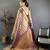 Women's wine soft silk leheriya saree with unstitched blouse