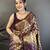 Women's wine soft silk leheriya saree with unstitched blouse