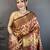 Women's maroon soft silk leheriya saree with unstitched blouse