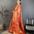 Women's red soft silk leheriya saree with unstitched blouse