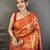 Women's red soft silk leheriya saree with unstitched blouse