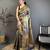 Women's navy blue soft silk leheriya saree with unstitched blouse