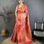 Women's pink soft silk leheriya saree with unstitched blouse